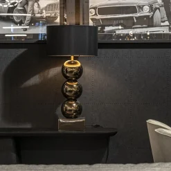 Luxe tafellamp goud inclusief kap zwart/goud></noscript>Straluma Clearance