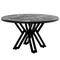 Mango houten bijzettafel zwart Ø60 cm>Straluma New