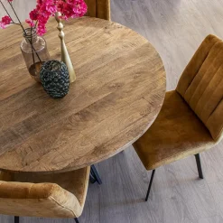 Mango houten eettafel rond met zwarte poot 130 cm></noscript>Straluma Clearance