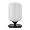 Mat witte tafellamp met zwarte voet>Straluma New
