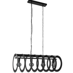 Mat zwart metalen hanglamp Rings>Straluma Online