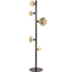 Mat zwart metalen vloerlamp met E27 fittingen>Straluma Online