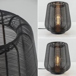 Mat zwarte draad tafellamp Adeta></noscript>Straluma Discount