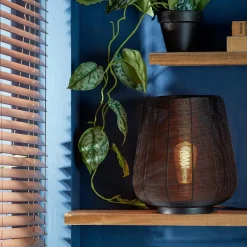 Mat zwarte draad tafellamp Adeta></noscript>Straluma Discount