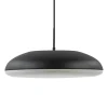 Mat zwarte hanglamp koepel met witte kap>Straluma Clearance