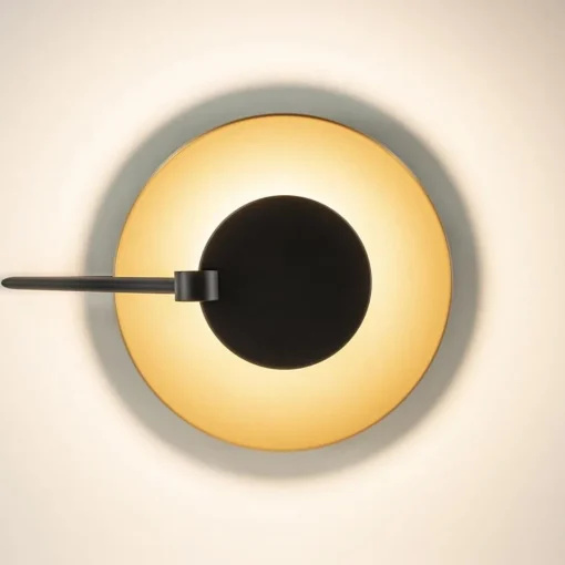 Mat zwarte LED plafondlamp met goud>Straluma Outlet