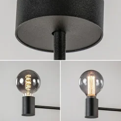 Mat zwarte 4-lichts hanglamp></noscript>Straluma Hot
