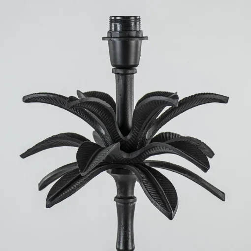 Mat zwarte vloerlamp Armata met palmbladeren>Straluma Discount