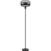 Mat zwarte vloerlamp met smoke glas gradient>Straluma Best