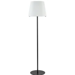 Mat zwarte vloerlamp met opaal glazen kap>Straluma Sale