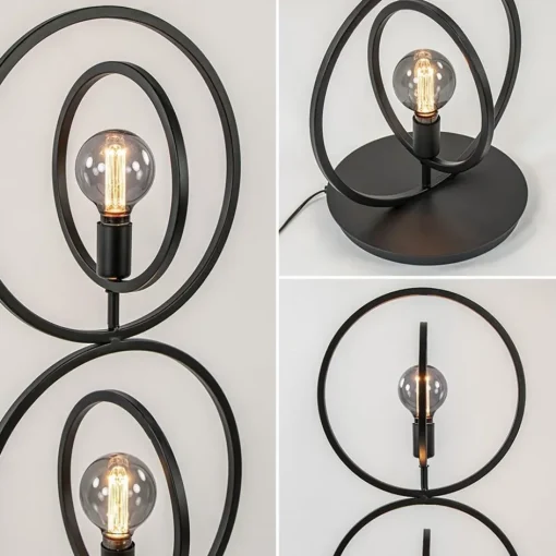 Mat zwarte vloerlamp rings>Straluma Sale