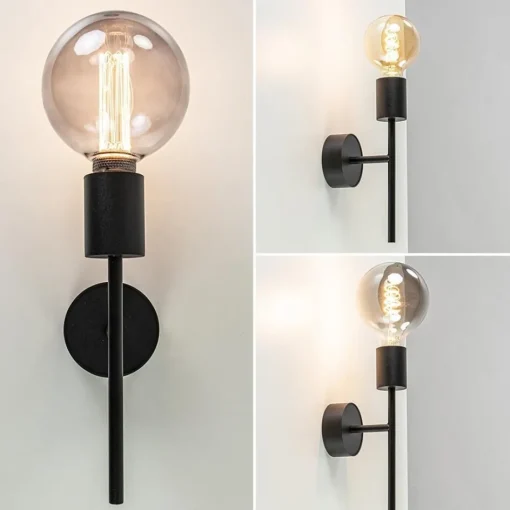 Mat zwarte wandlamp exclusief lichtbron>Straluma Online