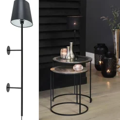 Mat zwarte wandlamp Soriano exclusief kap></noscript>Straluma Best