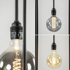 Metalen design vloerlamp zwart frame rechthoek><noscript><img width=