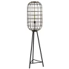 Metalen kooi vloerlamp oud-brons L&L>Straluma