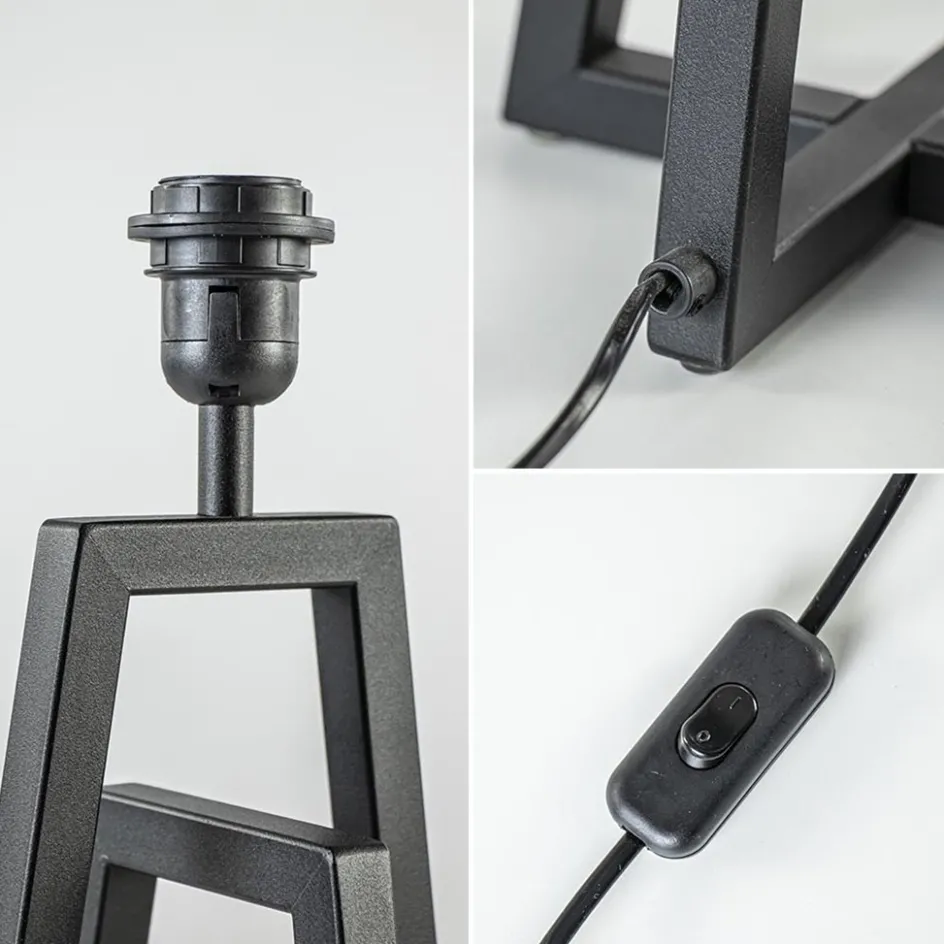 Metalen lampvoet mat zwart exclusief kap>Straluma Sale