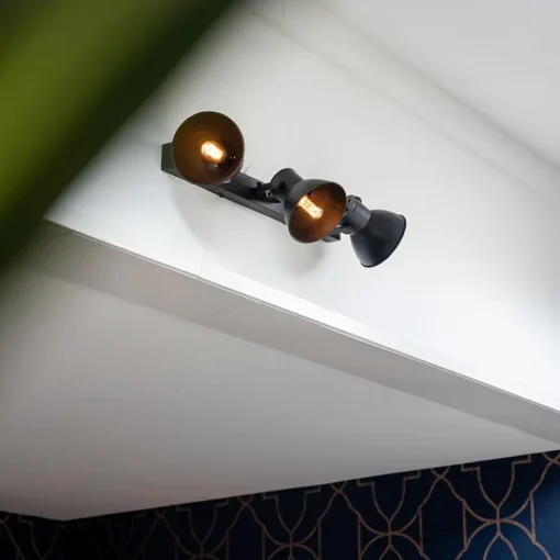 Metalen 3-lichts plafondlamp ELiano mat zwart>Straluma Hot