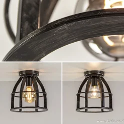 Metalen plafondlamp antiek zwart></noscript>Straluma Outlet