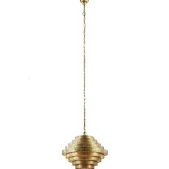 Metalen robuuste hanglamp ambachtelijk brons rond>Straluma Online