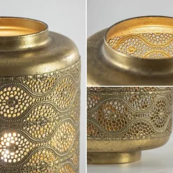 Metalen tafellamp lantaarn goud Oriental></noscript>Straluma