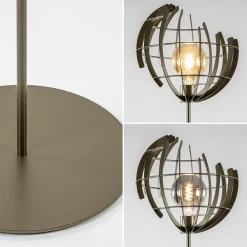Metalen vloerlamp Terra oud messing><noscript><img width=