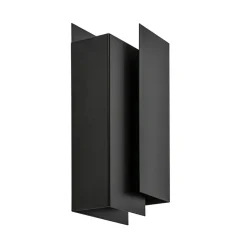 Metalen wandlamp zwart met overlap>Straluma New