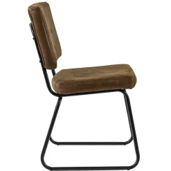 Micro lederen eetkamerstoel camel met zwart frame></noscript>Straluma Online