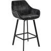 Moderne barkruk met draaibare zitting velvet antraciet>Straluma