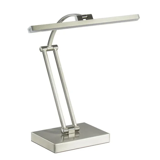 Moderne bureaulamp nikkel met geïntegreerd LED>Straluma Online