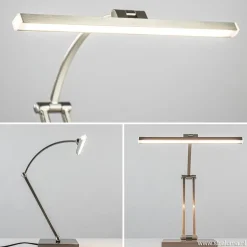 Moderne bureaulamp nikkel met geïntegreerd LED></noscript>Straluma Online