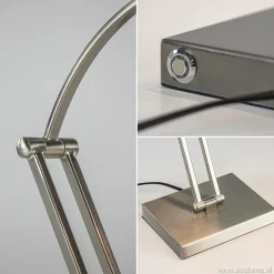 Moderne bureaulamp nikkel met geïntegreerd LED></noscript>Straluma Online