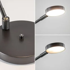 Moderne bureaulamp zwart staal met dimbaar LED></noscript>Straluma Sale