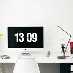 Moderne bureaulamp zwart staal met dimbaar LED></noscript>Straluma Sale