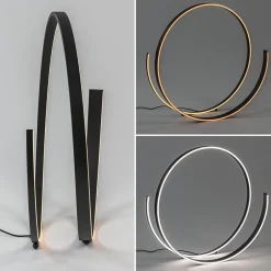 Moderne design vloerlamp LED dimbaar zwart></noscript>Straluma Outlet