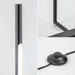 Moderne design vloerlamp zwart inclusief dimbaar LED></noscript>Straluma Online