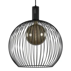 Moderne draad hanglamp mat zwart 50 cm>Straluma Best