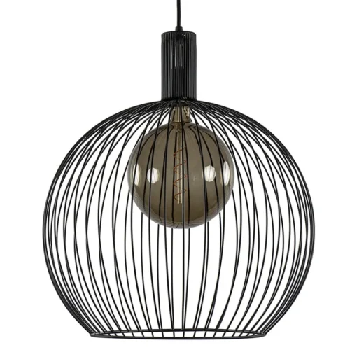 Moderne draad hanglamp mat zwart 50 cm>Straluma Best