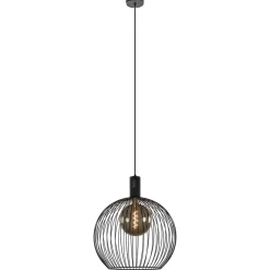 Moderne draad hanglamp mat zwart 50 cm>Straluma Best