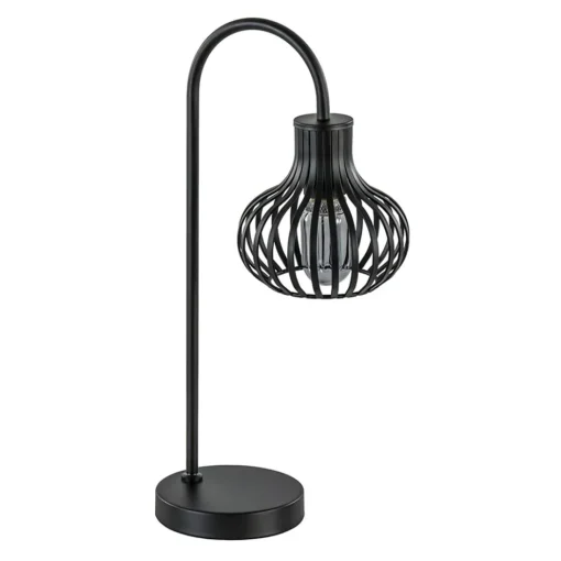 Moderne draad tafellamp onion mat zwart>Straluma