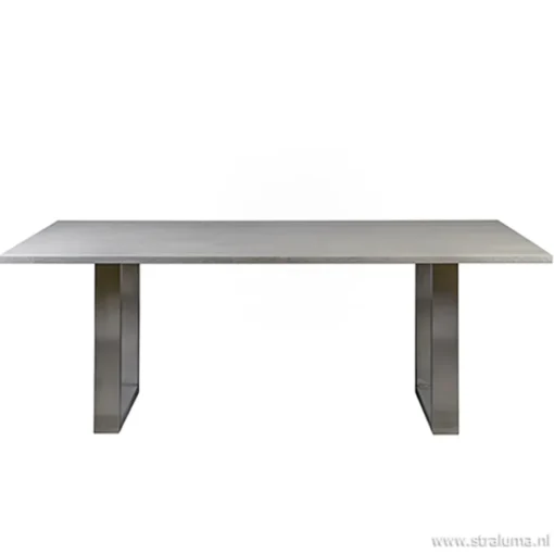 Moderne eettafel vergrijsd eiken 200x100>Straluma New