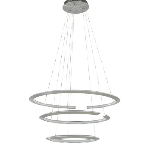 Moderne hanglamp rond met LED ringen nikkel>Straluma Hot