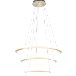 Moderne hanglamp rond met LED ringen nikkel>Straluma Hot
