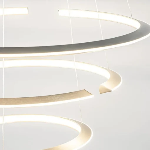 Moderne hanglamp rond met LED ringen nikkel>Straluma Hot