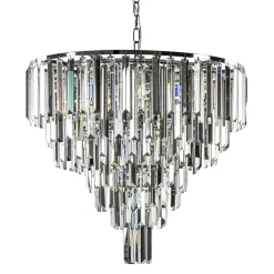 Moderne kroonluchter chroom met helder en smoke glas>Straluma Best