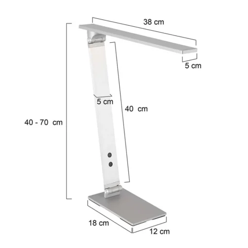 Moderne LED bureaulamp geborsteld staal verstelbaar>Straluma Online
