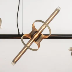 Moderne LED design hanglamp zwart met goud></noscript>Straluma
