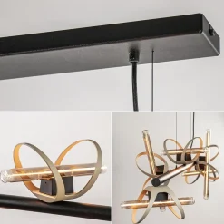 Moderne LED design hanglamp zwart met goud></noscript>Straluma