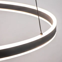 Moderne LED hanglamp zwarte ring 80 cm></noscript>Straluma Best