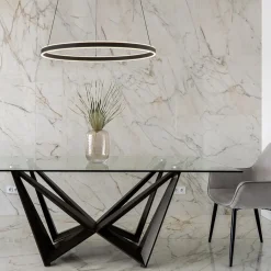 Moderne LED hanglamp zwarte ring 80 cm></noscript>Straluma Best