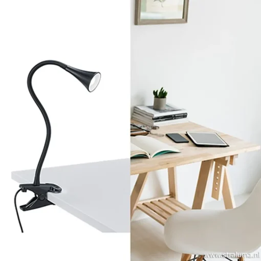 Moderne LED klemspot leeslamp zwart>Straluma New